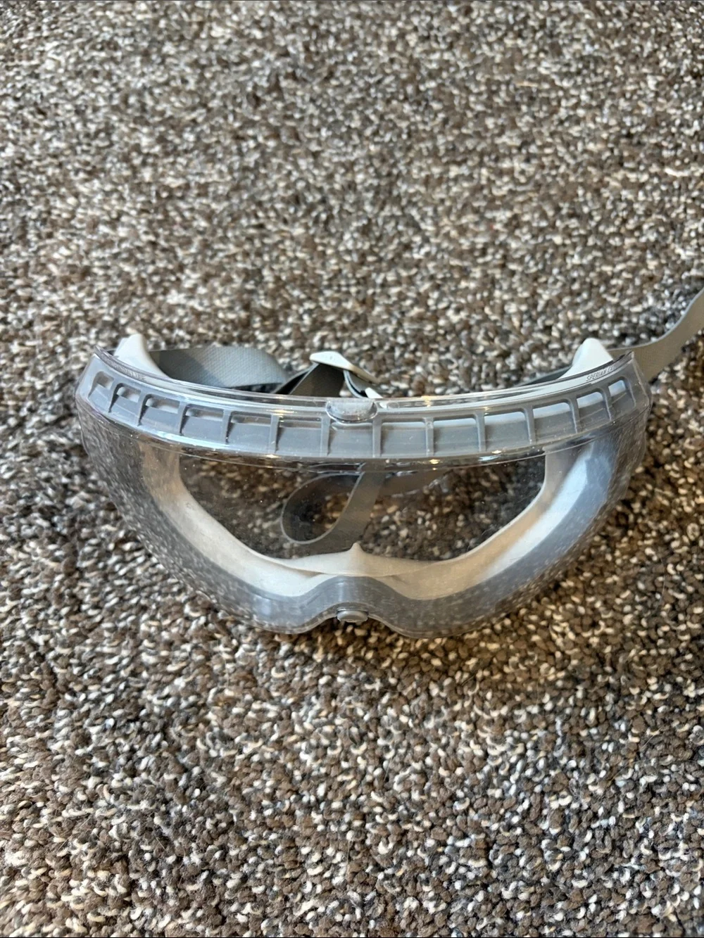 Clear Safety lab Goggles with Gray Strap - Protective Eye Wear